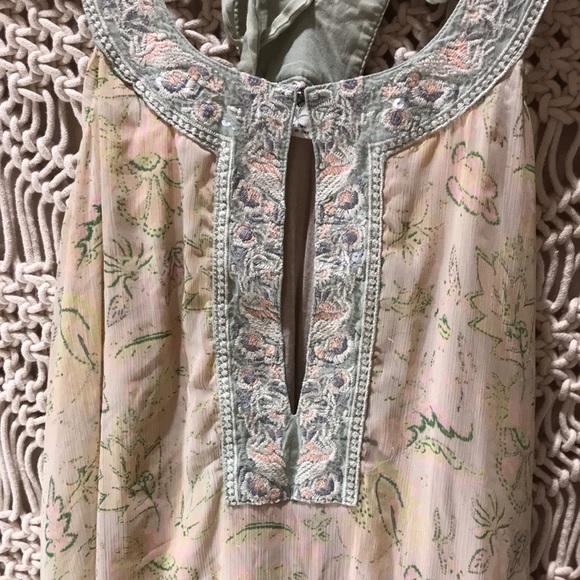 Free People floral sleeveless top sz L - Picture 3 of 9